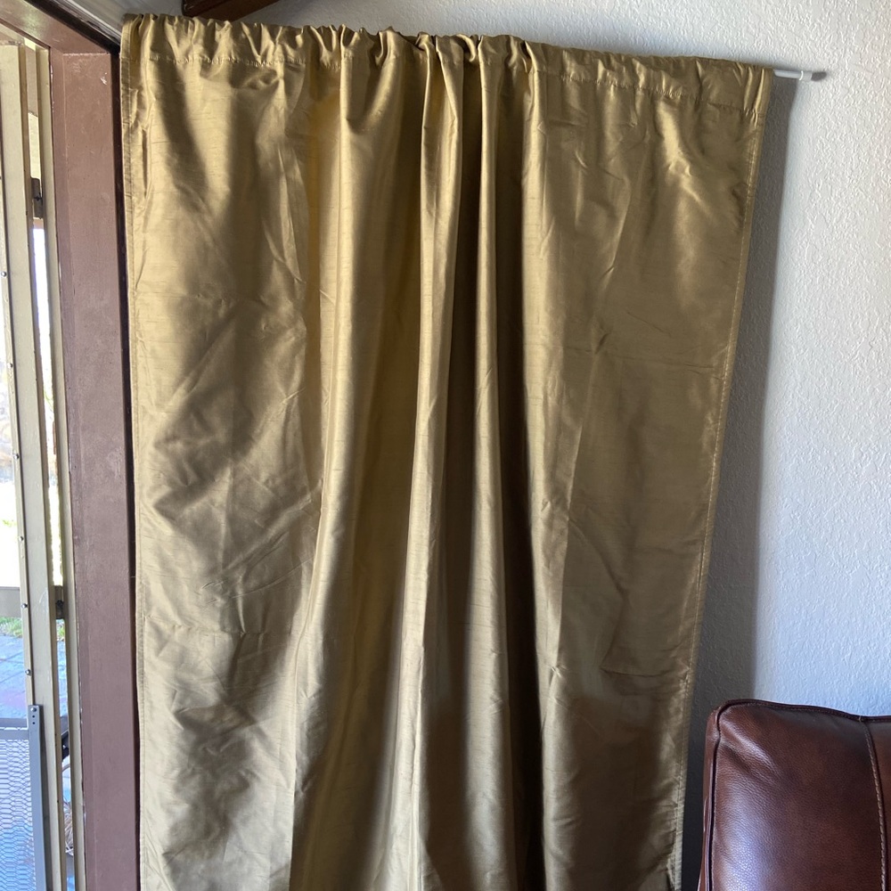 Pottery Barn silk curtain panel